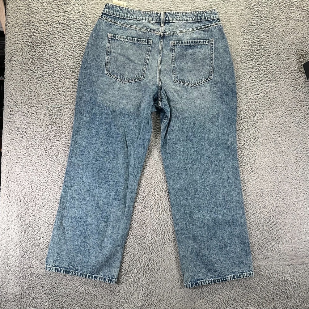 Hollister Jeans Women's 16 Blue Cotton Denim Straight Baggy Curvy Streetwear - Picture 6 of 12